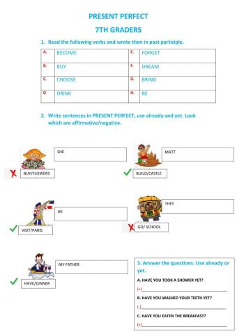 Presente perfect 7th graders