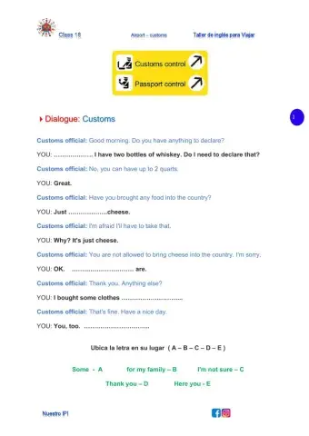 Customs- at the airport