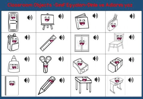 4.1 Classroom Objects Listen and Write