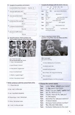 Verb to be and question words