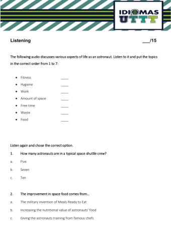 My life as an astronaut