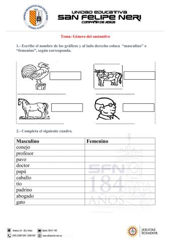 Género del sustantivo