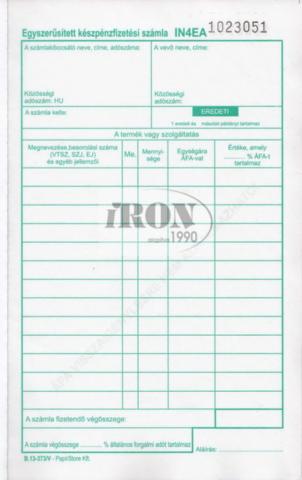 Számla kitöltés