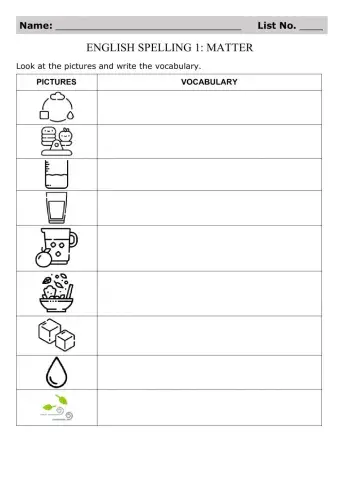 Natural Spelling - Matter