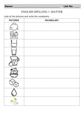 Natural Spelling - Matter