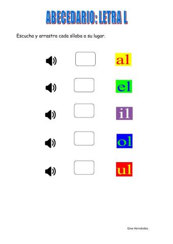 Sílabas inversas con l
