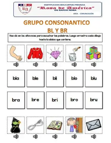 Grupo consonantico br y bl