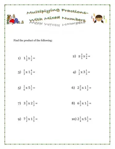 Multiplying Fractions- with Mixed Numbers