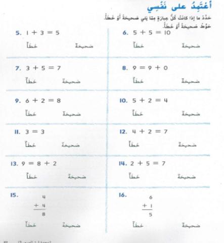 العبارة الصحيحة والخطأ