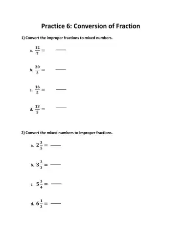 Conversion of Fraction
