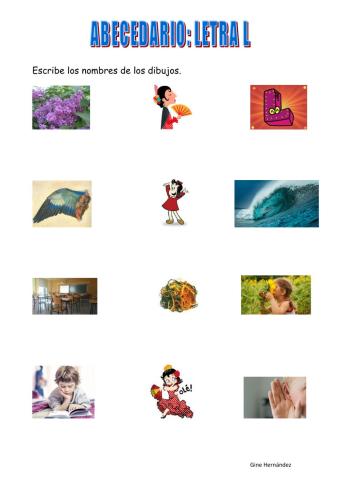 Palabras con l