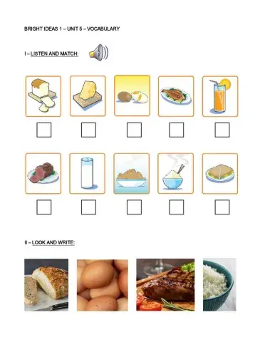 Bright Ideas 1 - Unit 5 - Vocabulary