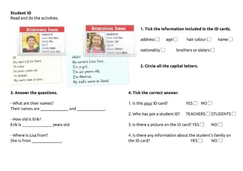 A Student ID. Reading