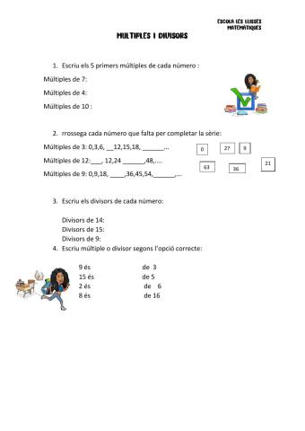 Multiples i divisors