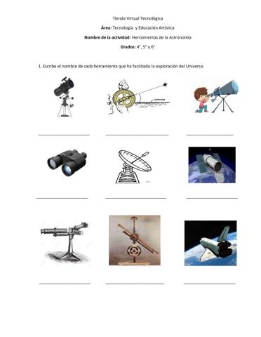Herramientas de la Astronomía