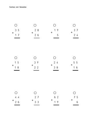 Sumas con llevadas