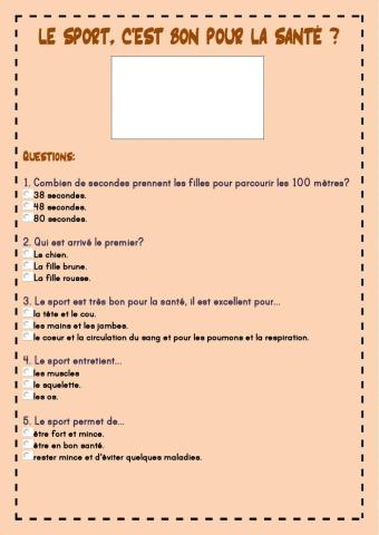 Le sport et la santé.