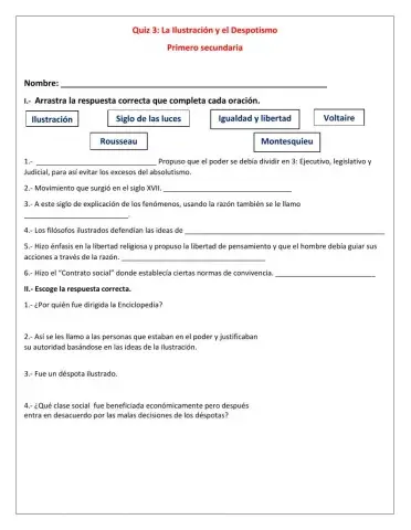 La ilustración y despotismo ilustrado