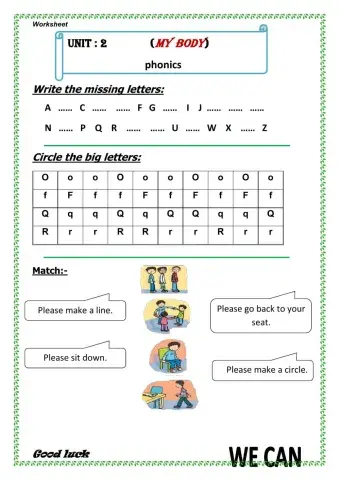 U3 My body (phonics)