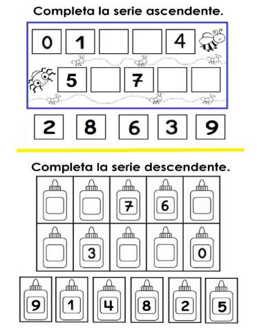 Series ascendente y descendente