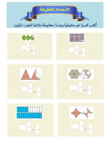 اعداد مخلوطة-كسور غير حقيقية