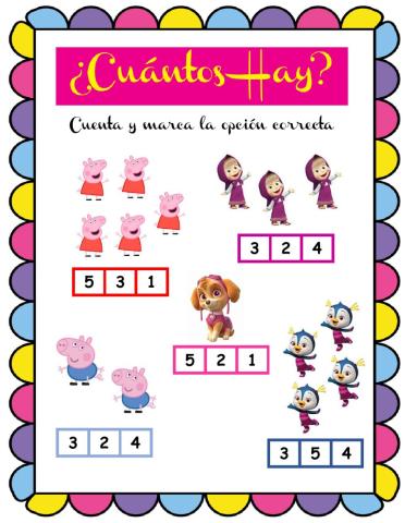 Ficha numeros 1 al 5