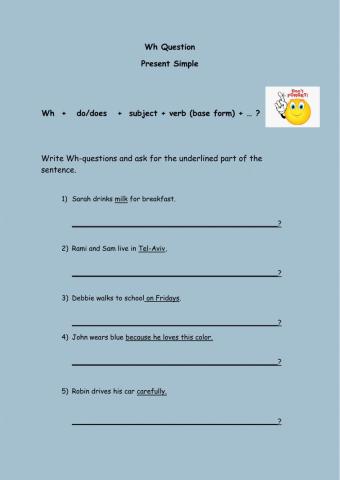 Wh Question -Present simple