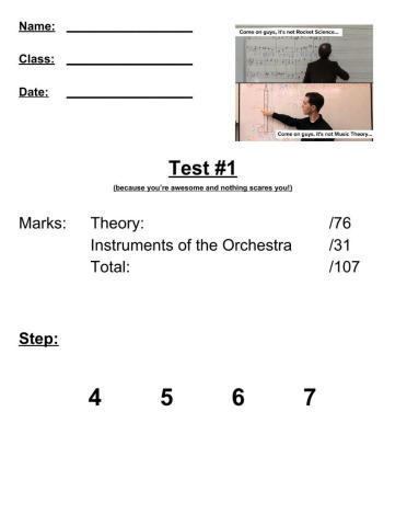 Y7 Test -1 Instrument of the Orchestra - Theory - public