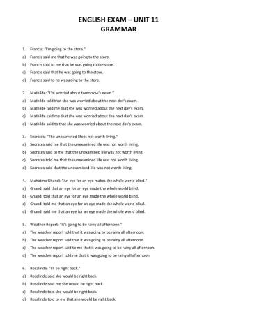 Reported Speech - Say - Tell