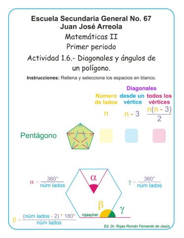 Diagonales y ángulos de un polígono