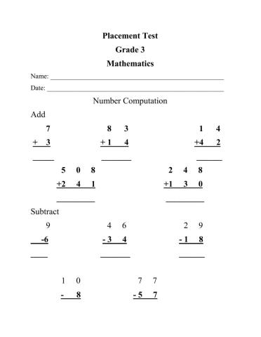 COMPUTATION ASSESSMENT 