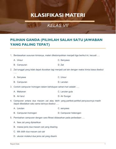 LK Klasifikasi materi