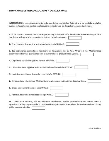 Civilizaciones agrícolas de Oriente y del Mediterráneo.
