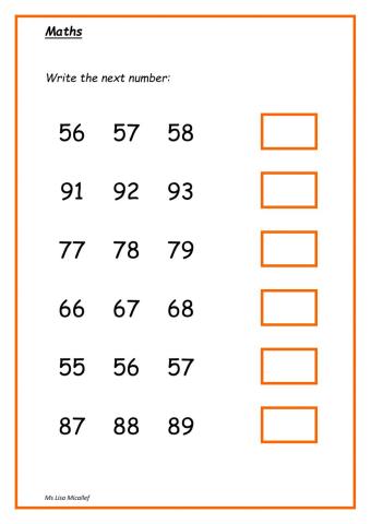 Write the next number