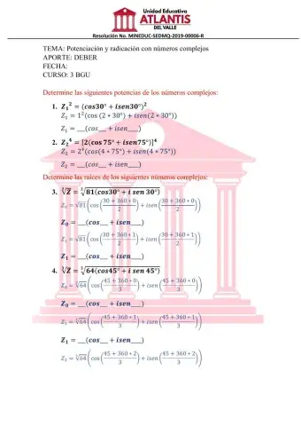 Potencia y radicacion de Z