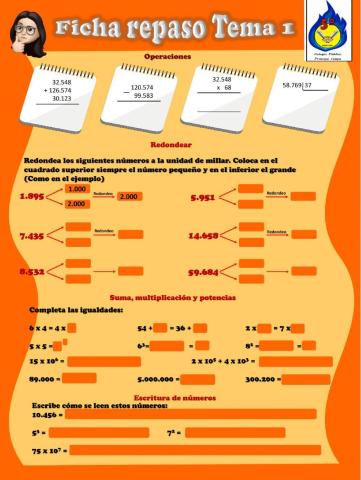 5º Ficha Repaso Matemáticas Tema 1