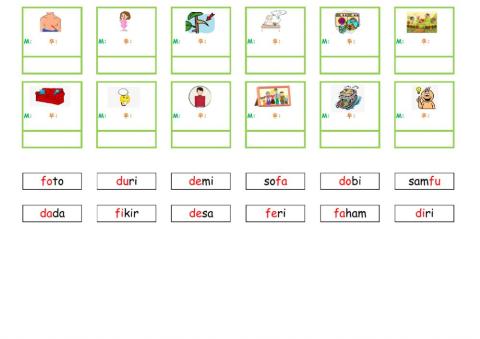 Suku Kata KV d dan f