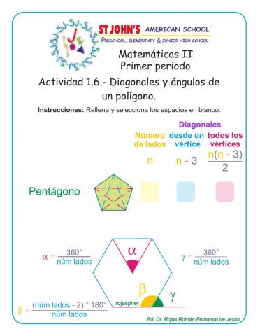 Diagonales y ángulos de un polígono