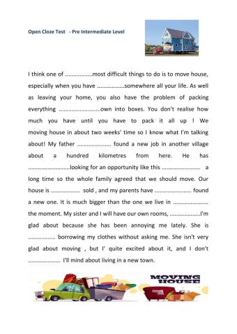 Open Cloze Pre Intermediate