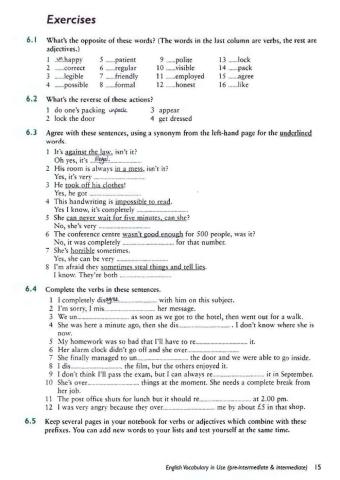 Prefixes and suffixes
