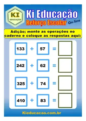 Adição com três digítos