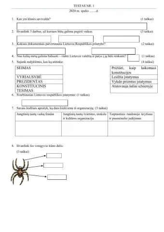 Testas apie vyriausybę ir religijas