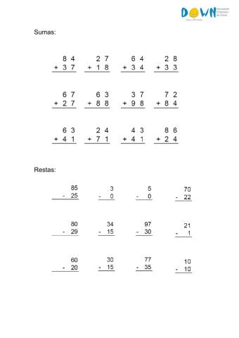 sumas y restas