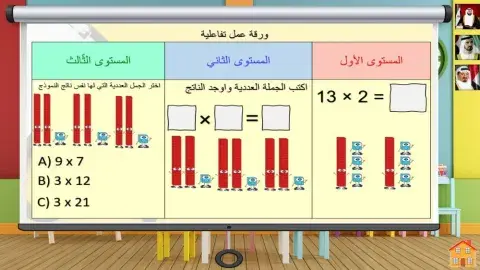 النماذج في عملية الضرب