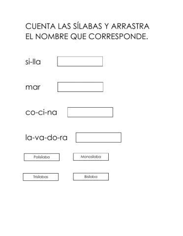 Clasificación de palabras-