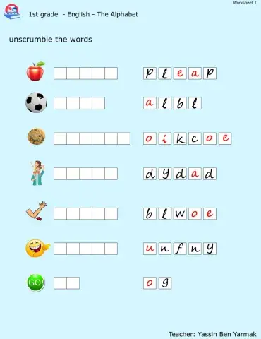 1st grade. worksheet 1. alphabet. part 1