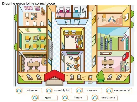 English 2. unit 1. school places.