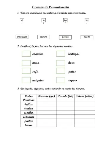 Examen de comunicación
