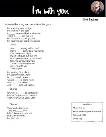 I’m with you-Avril Lavigne