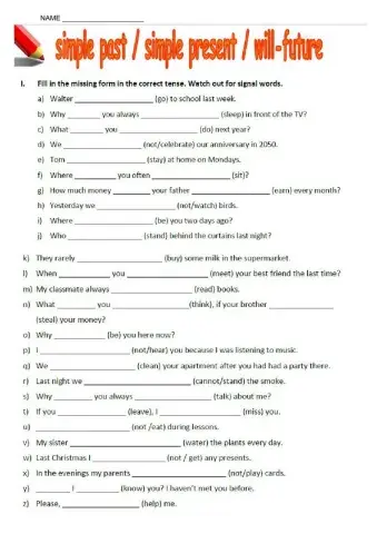 Simple: Present,Past, Future